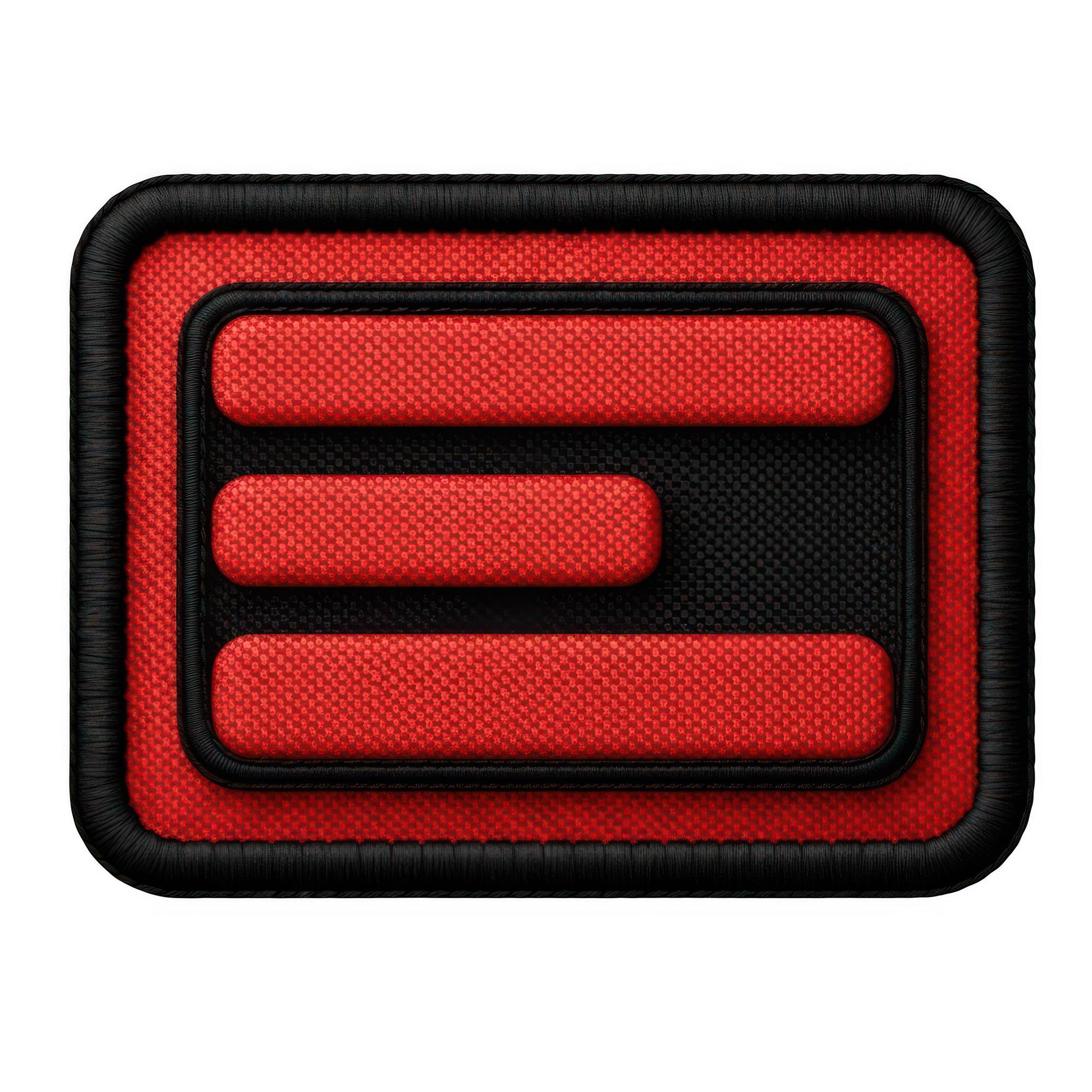 Embroidered patch with neon thread on dark fabric